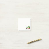 Post-it® Cactus mignon d'aquarelle dans des pots (Sur un bureau)