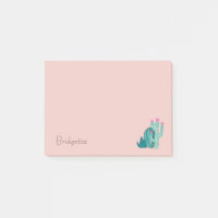 Cactus vert rose mignon personnalisé