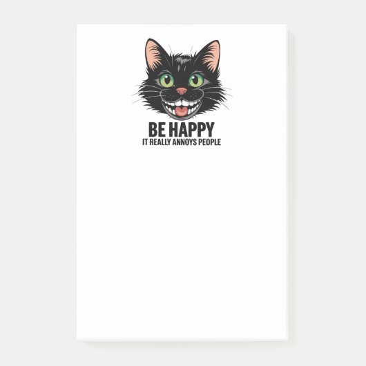 Post-it® Cadeau Amoureux des chats doux Sarcastic Kitty Hum (Devant)