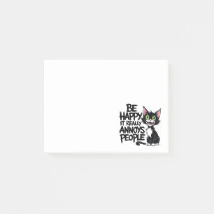 Post-it® Cadeau Amoureux des chats doux Sarcastique Black K