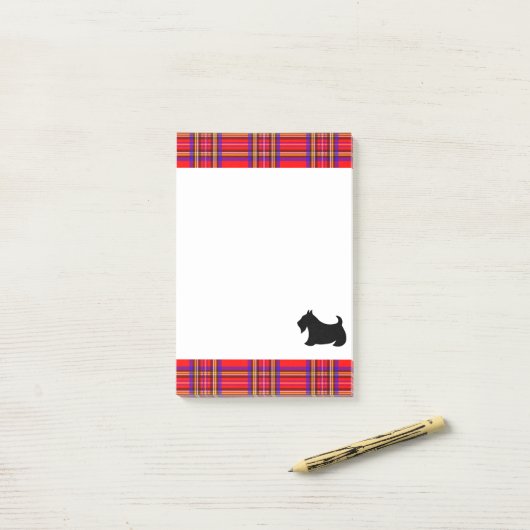 Post-it® Cadeau classique écossais Terrier Notepad (Sur un bureau)