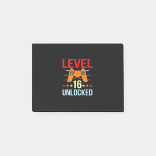 Post-it® Cadeau d'anniversaire Gamer déverrouillé de nive