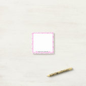 Post-it® Cadeau d'appréciation pour enseignant à pois roses (Sur un bureau)
