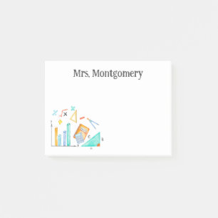 Post-it® Cadeau d'appréciation pour professeur de mathémati