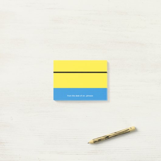 Post-it® Cadeau de bloc-notes personnalisé pour enseignant (Sur un bureau)