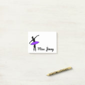 Post-it® Cadeau de danse de ballet personnalisé enseignant  (Sur un bureau)