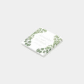 Post-it® Cadeau de mariage écriture verte sauge eucalyptus (Incliné)