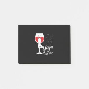 Post-it® Cadeau de Noël J'aime le yoga et le vin