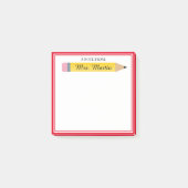 Post-it® Cadeau de note collante de l'enseignant : une note (Devant)