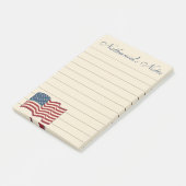 Post-it® Cadeau de notes adhésives personnalisées avec drap (Incliné)