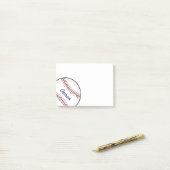 Post-it® Cadeau de notes adhésives personnalisées de baseba (Sur un bureau)