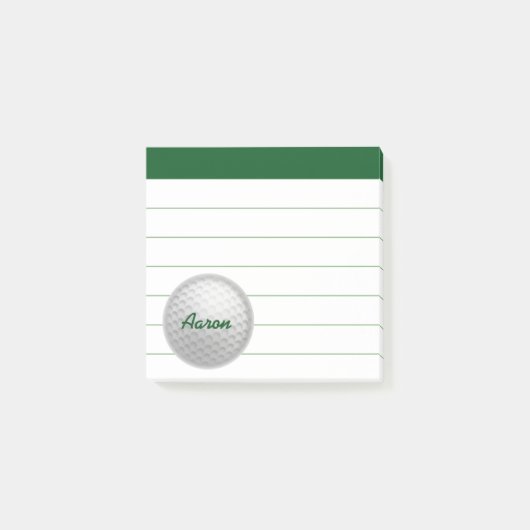 Post-it® Cadeau de notes Post It de golf personnalisées (Devant)