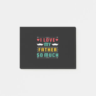Post-it® Cadeau fête des pères J'aime tellement mon père