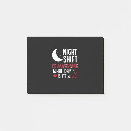 Post-it® Cadeau infirmière | Shift De Nuit Est Super (Devant)