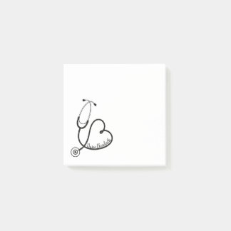 Post-it® Cadeau infirmière stéthoscope cœur