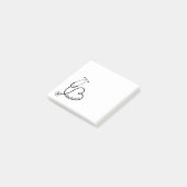 Post-it® Cadeau infirmière stéthoscope cœur (Incliné)