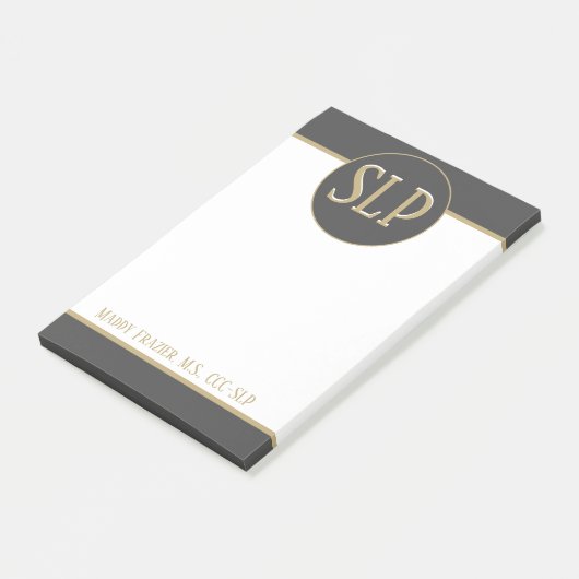 Post-it® Cadeau! Pathologiste de la parole customisée post  (Incliné)