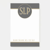 Post-it® Cadeau! Pathologiste de la parole customisée post  (Devant)