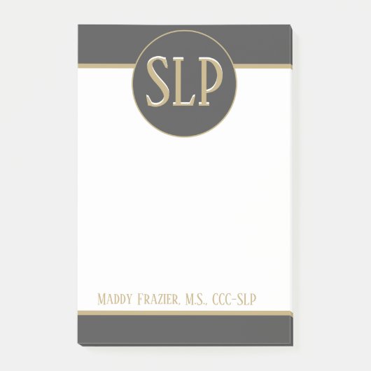 Post-it® Cadeau! Pathologiste de la parole customisée post  (Devant)