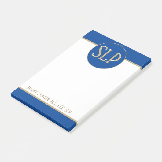 Post-it® Cadeau! Pathologiste de la parole customisée post  (Incliné)