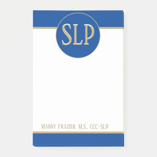 Post-it® Cadeau! Pathologiste de la parole customisée post (Devant)