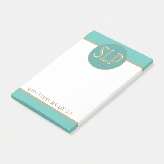 Post-it® Cadeau! Pathologiste de la parole customisée post  (Incliné)