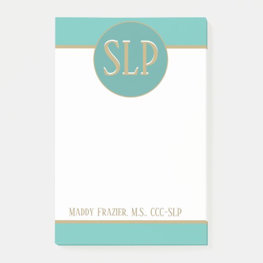 Post-it® Cadeau! Pathologiste de la parole customisée post  (Devant)