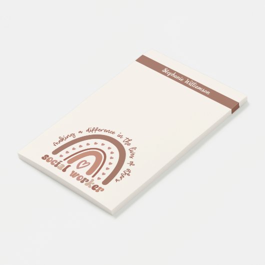 Post-it® Cadeau personnalisé d'appréciation des travailleur (Incliné)