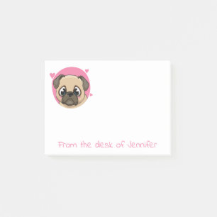 Post-it® Cadeau pour amateur de chien de dessin animé Pug r
