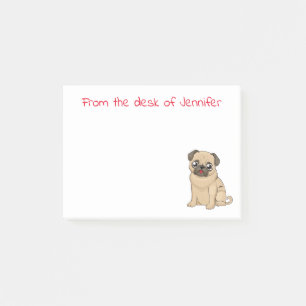 Post-it® Cadeau pour amateur de chiots mignons Pug dessin a