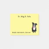 Post-it® Cadeau pour la frontière vétérinaire Collie drôle  (Devant)