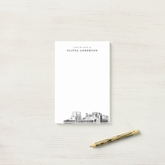 Post-it® Cadeau professionnel de Myrtle Beach moderne perso (Sur un bureau)