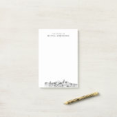 Post-it® Cadeau professionnel moderne Pasadena personnalisé (Sur un bureau)