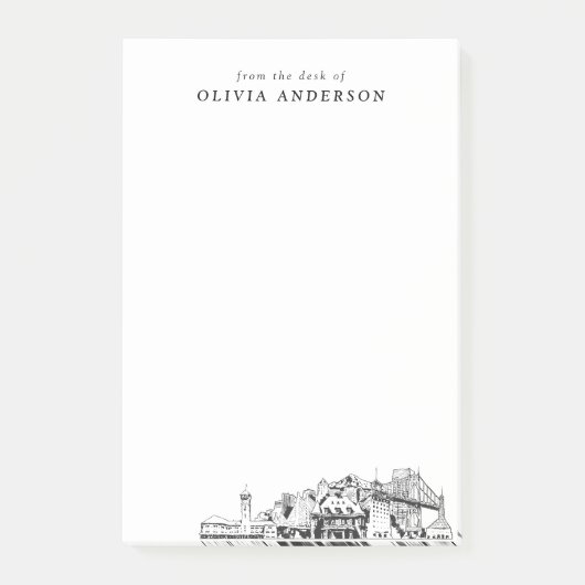 Post-it® Cadeau professionnel Portland moderne personnalisé (Devant)