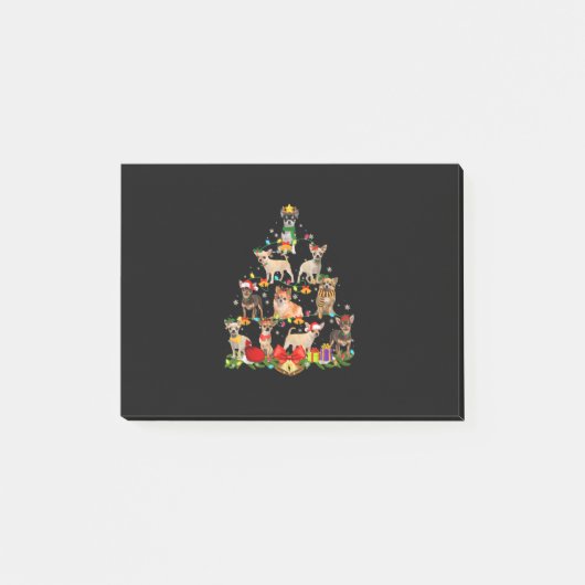 Post-it® Cadeaux Amoureux de les chiens Chihuahua Arbre Lum (Devant)