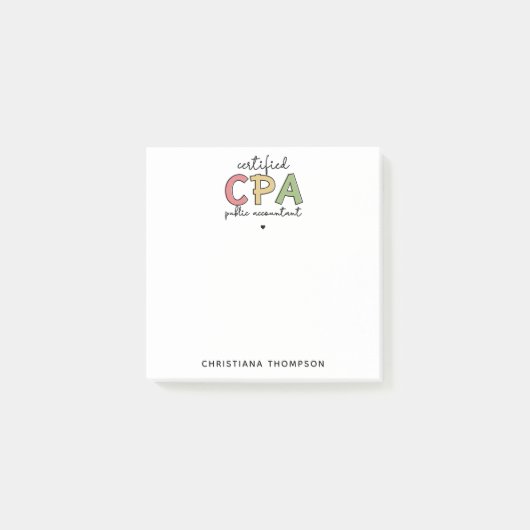 Post-it® Cadeaux comptables publics certifiés CPA personnal (Devant)