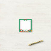 Post-it® Cadeaux de Noël mignons & houx (Sur un bureau)