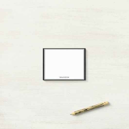 Post-it® Cadeaux Personnalisés Pour Hommes Notes Black Post (Sur un bureau)