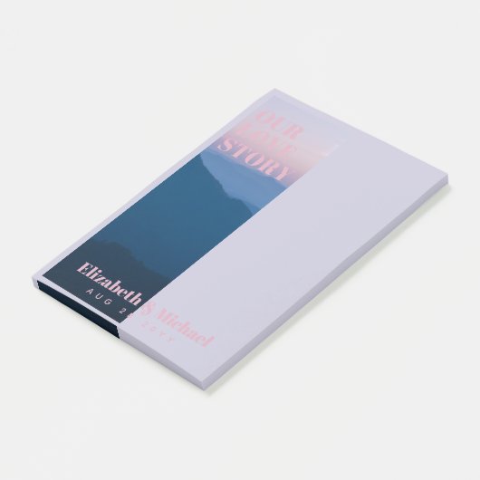 Post-it® Cadeaux PHOTO pour les jeunes mariés NOTRE HISTOIR (Incliné)