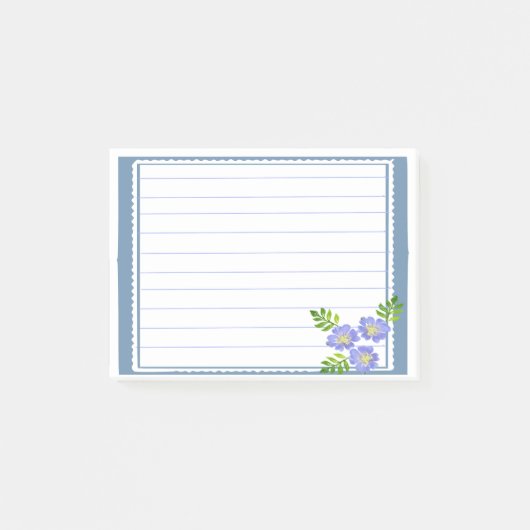 Post-it® Cadre à bordure bleue (Devant)