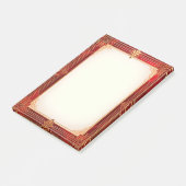 Post-it® Cadre Art Déco doré sur fond rouge (Incliné)