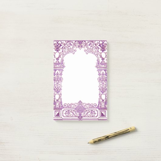 Post-it® Cadre baroque antique (Sur un bureau)
