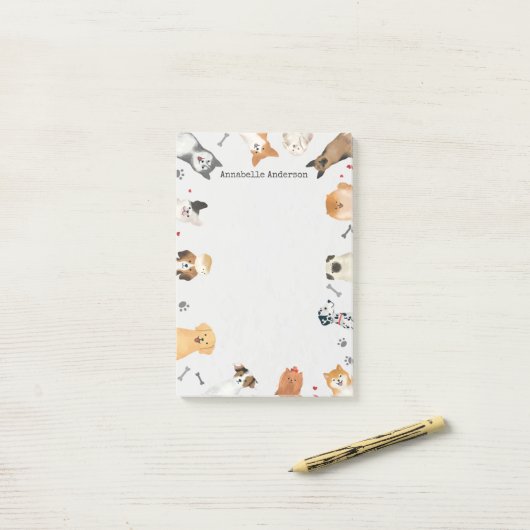 Post-it® Cadre de chien (Sur un bureau)