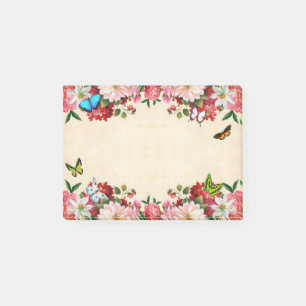Post-it® Cadre de fleurs avec papillons
