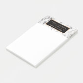 Post-it® Cadre élégant d'or de texture de marbre blanche à (Incliné)