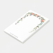 Post-it® Cadre Poinsettia Noël personnalisé (Incliné)