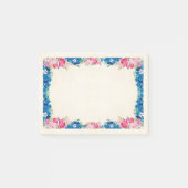 Post-it® Cadre rose et bleu Fleur Fleur Faisant (Devant)