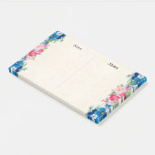 Post-it® Cadre rose et bleu Fleur Fleur Faisant (Incliné)