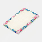 Post-it® Cadre rose et bleu Fleur Fleur Faisant (Incliné)