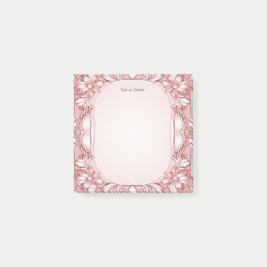 Post-it® Cadre rose Floral Post it Notes (Devant)